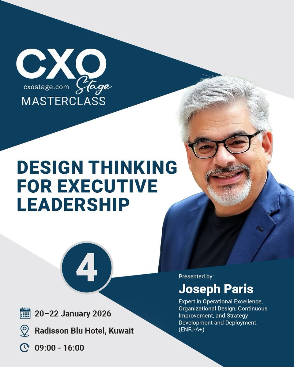 انضمّ إلى الورشة الرابعة من CXO Masterclass بقيادة الخبير العالمي Joseph Paris

🧠 مؤسس XONITEK وخبير في التميّز التشغيلي والتحول المؤسسي، سيقودك خلال ثلاثة أيام من التدريب المكثف لاكتساب:

🎤 فن الإلقاء والتأثير أمام الجمهور

💻 مهارات القيادة الرقمية الحديثة

🎯 استراتيجيات