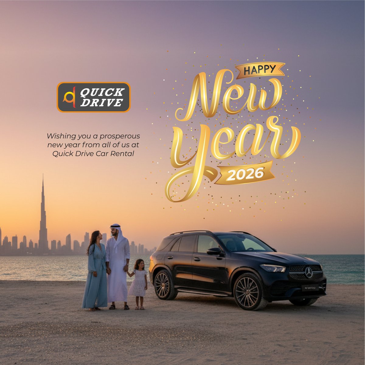 AQuickdrive's tweet image. From all of us at Quick Drive Rent a Car, we wish you a joyful and prosperous New Year! May 2026 bring you smooth rides, exciting journeys, and unforgettable memories. 🚗🎉

Happy New Year 2026!

#QuickDrive #bestcarrentals #newyear