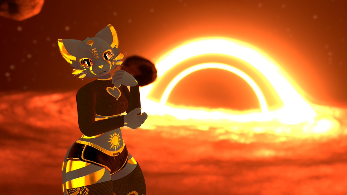It seems like everyone is looking this way. "Hey there, are you here for the view too?" Hmm, I can't blame them though, the beautiful scenery is pretty hard to miss.

#Mayu #Furry #VRChat