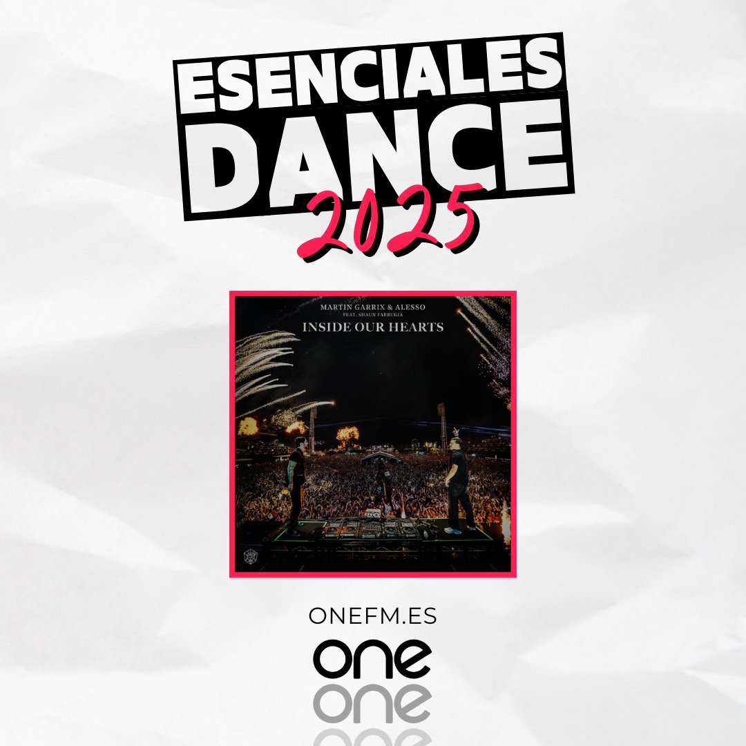 🚨 #ONAIR 🚨

#EsencialesDance2025

🎉🎉1⃣🥇 ¡¡NÚMERO 1 DEL AÑO!! 🥇1⃣🎉🎉
<a href="/Alesso/">Alesso</a> <a href="/MartinGarrix/">MARTIN GARRIX</a> #ShaunFarrugia
#InsideOurHearts

¡Sigue el tracklist puesto a puesto!

📻 101.9 (Villanueva de la Jara)
🛜 onefm.es
❤️ <a href="/onefm_es/">ONE FM</a>
🎙️ <a href="/charlyygarcia_/">𝘾𝘼𝙍𝙇𝙊𝙎 𝙂𝘼𝙍𝘾𝙄𝘼</a>