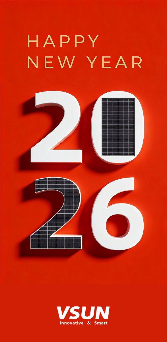 vsun_solar's tweet image. Goodbye 2025. Hello 2026! 🌞✨

Thank you for a year of trust, collaboration, and shared progress. 

VSUN SOLAR wishes you a year powered by light, hope, and energy to move forward. ❤️

#VSUNSOLAR #Hello2026 #HappyNewYear #Sustainability #SolarPower #SolarEnergy