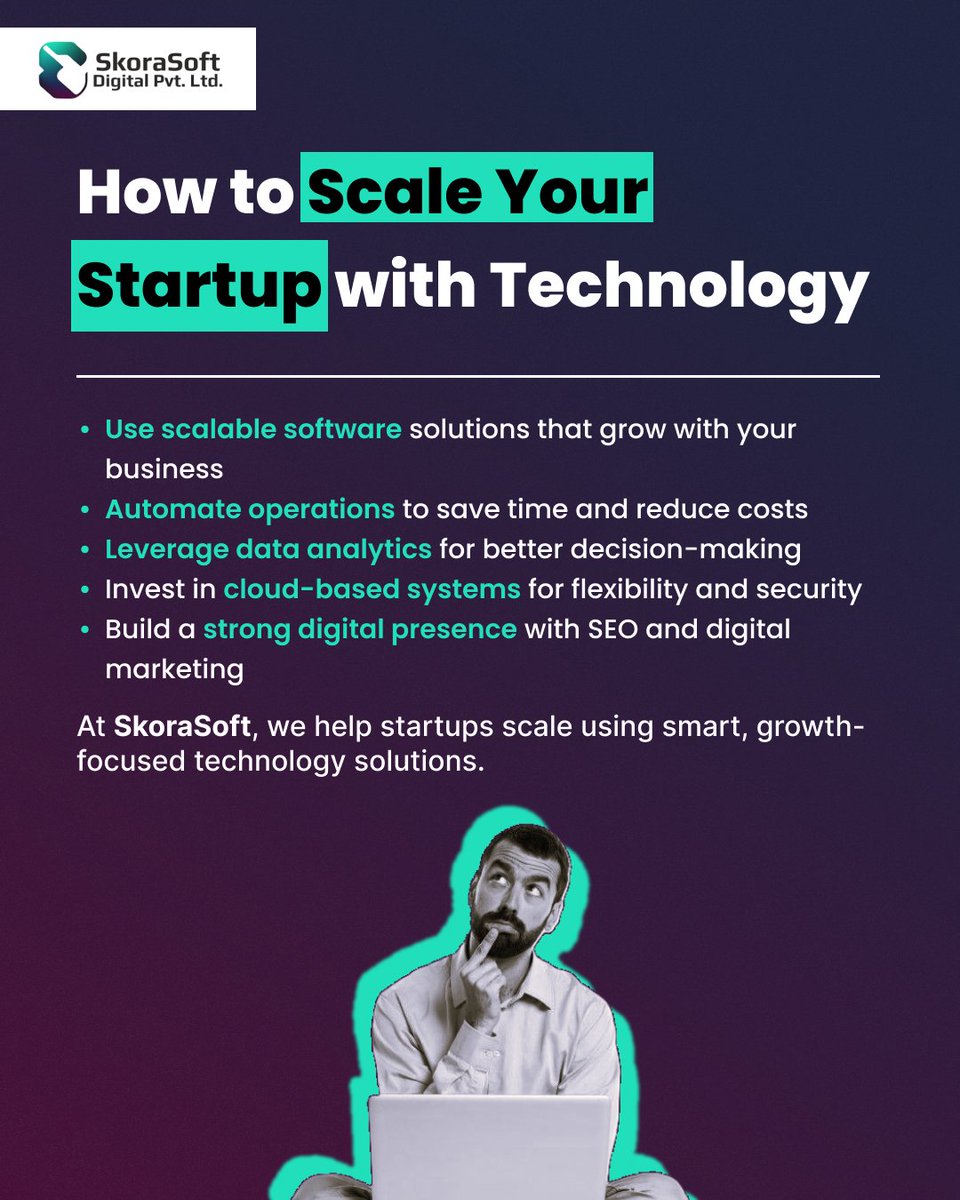 SkoraSoft's tweet photo. The right technology helps startups scale smarter, not harder. Automate, analyze, and grow with future-ready solutions.

Follow us for startup insights!
#StartupGrowth #TechSolutions #DigitalTransformation #Innovation #ScaleSmart https://t.co/WhwwH6T1Jm