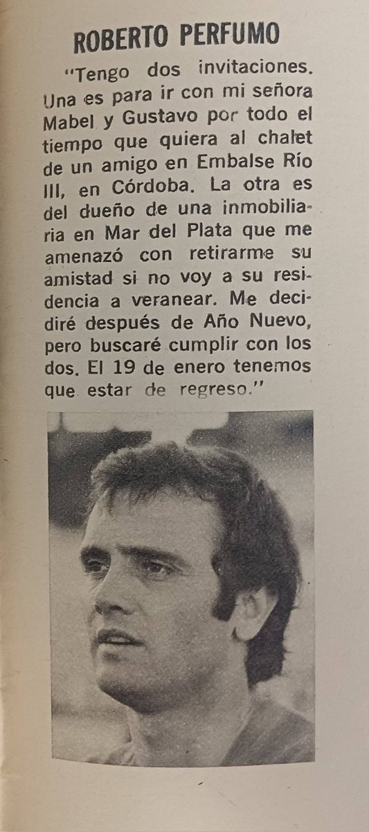 Diciembre 1975
River Campeón y los planes de unas merecidas vacaciones.
El Beto, el Káiser, Mostaza y el Mariscal; te cuentan sus planes.
🐔🇲🇨