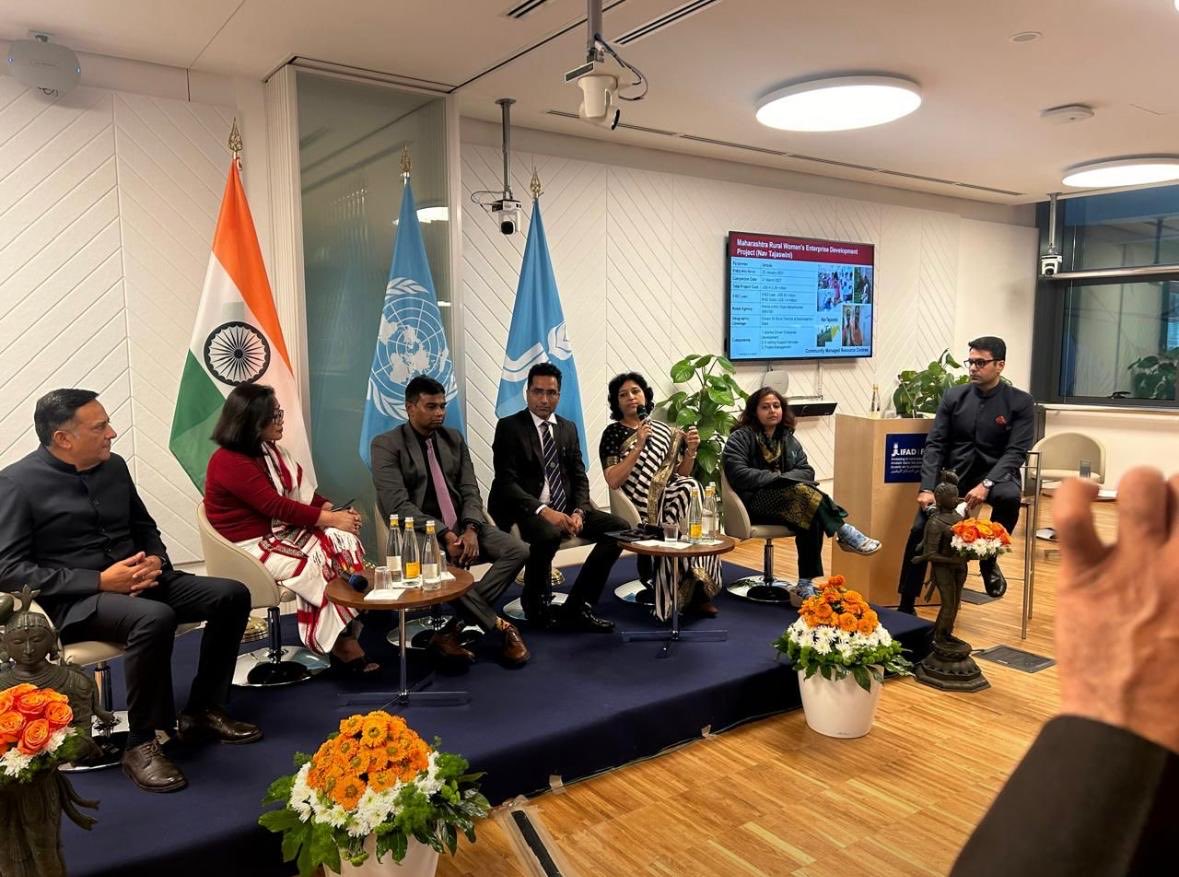 Historic moment for MAVIM in 2025.
At IFAD Headquarters, Rome, Italy, IFAD–India Day marked a defining milestone for MAVIM. Represented by MD Ms. Rajlaxmi Shah, IAS, MAVIM’s 30-year partnership with IFAD stood out as a model of women-led, inclusive rural transformation.