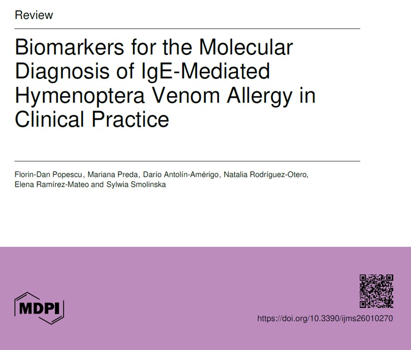 FlorinDanPopesc's tweet photo. 🎉Happy New Year, everyone! Today marks exactly one year since our paper ob venom allergy biomarkers hit the @IJMS_MDPI. A heartfelt thank you to all involved! @DarioAntolin @SylwiaSmolinska @mariana_preda_  ❄️🎄
https://t.co/EOQdk4FgCd https://t.co/ee413h7UNa