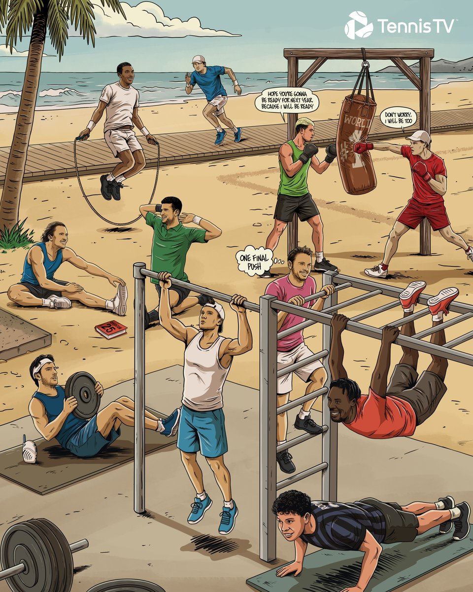 TennisTV's tweet image. Happy New Year, tennis fans! 💪🏋️‍♂️