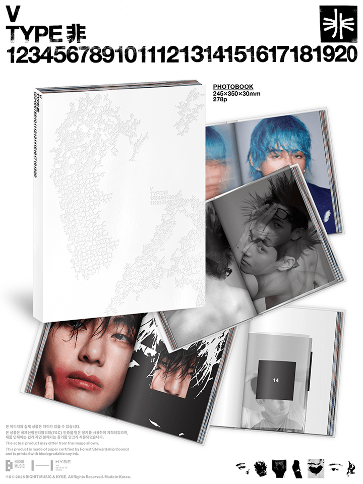 📣#BTS #V さんのグッズ、TYPE 非 POSTEが登場💜✨ Qoo10でも予約販売