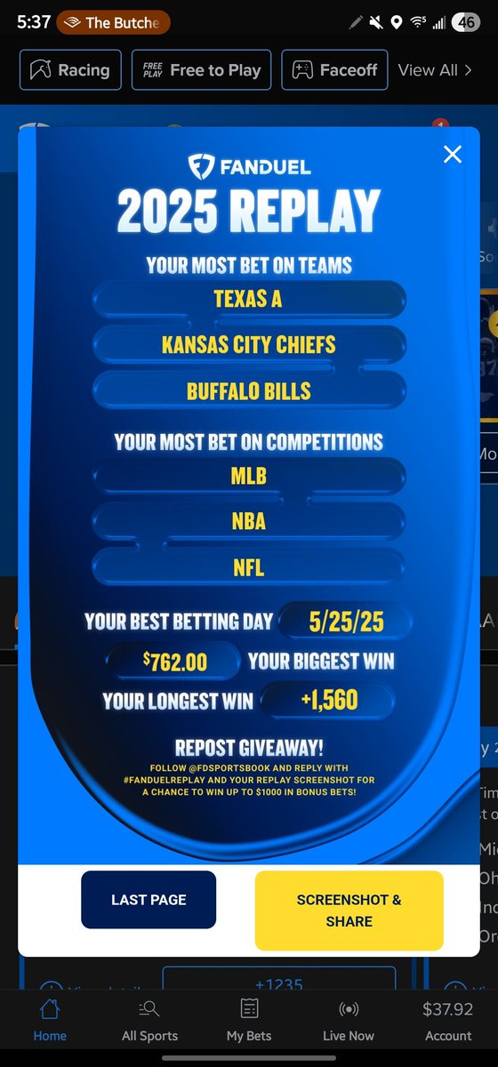 JamesMakesPicks's tweet photo. @FDSportsbook #FanDuelReplay what a year! https://t.co/hQ4eICjG4P