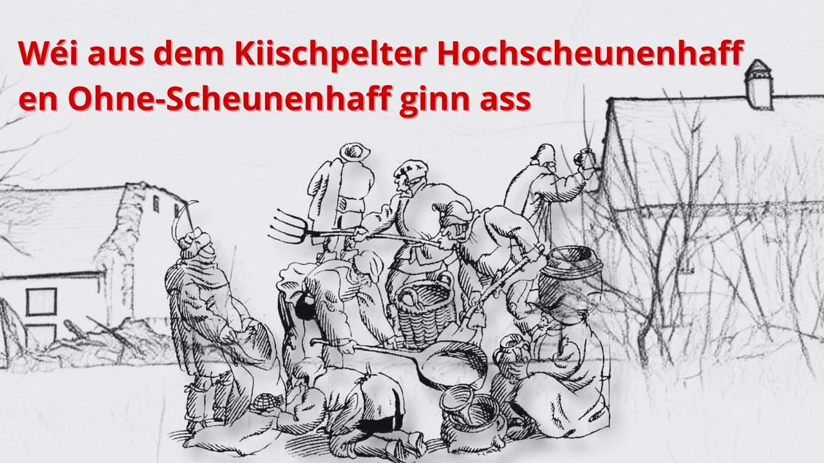 éi bei de Schildbürger.
#Kiischpelt #Lëtzebuerg #Satir #Schildbürger #Patrimoine #Bauerenhaff #Denkmalschutz #LëtzebuergerKultur #Duerfgeschichten #Humor #Mäerchen #OhneScheunenhaff #Hochscheunenhaff #Storytelling #kulturlëtzebuerg 
👉 bei den Artikel:
luxembourgjungle.lu/kiischpelter-h…