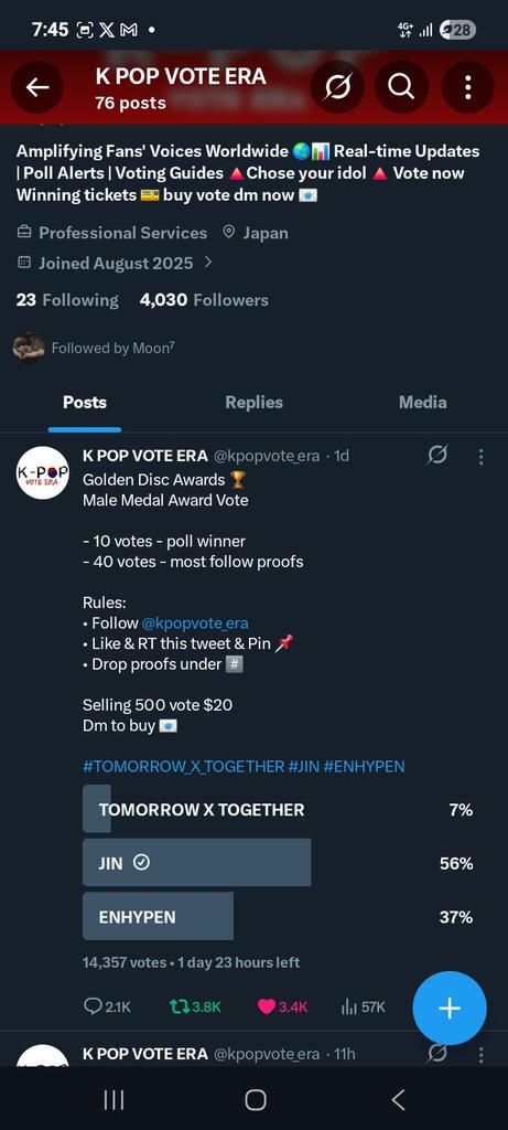 _tominette's tweet photo. @kpopvote_era #JIN https://t.co/rtVroA5Rrx