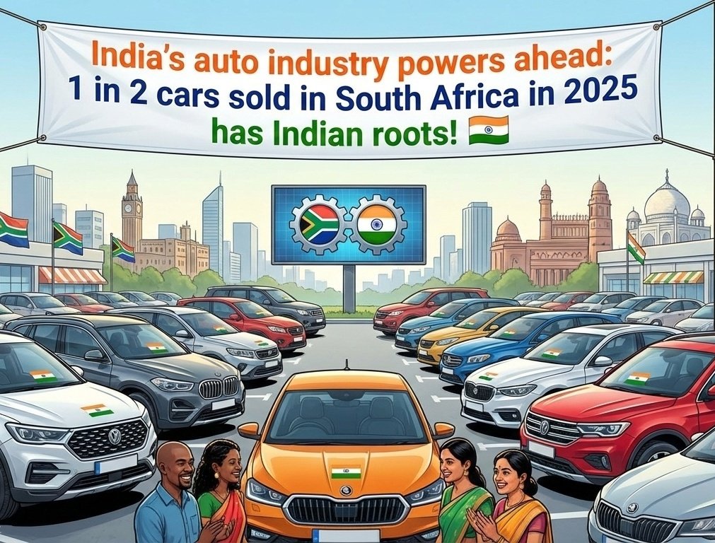 1 in 2 cars sold in South Africa is from India 🇮🇳