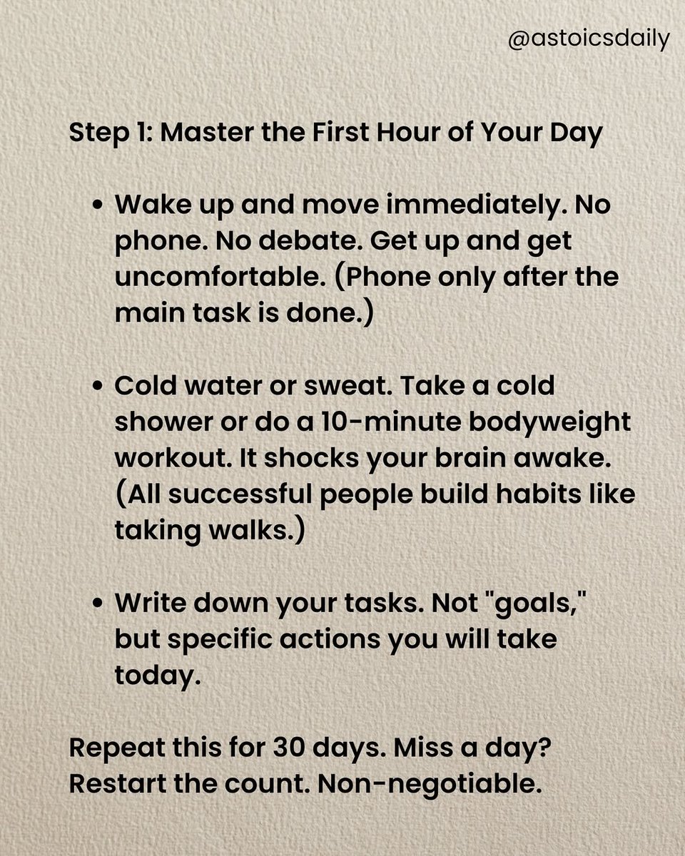 Phi_Pathfinder's tweet photo. HOW TO BECOME A DISCIPLINED MAN:
[Even If You've Been Lazy For Years]

1. https://t.co/lsiMYi0pi1