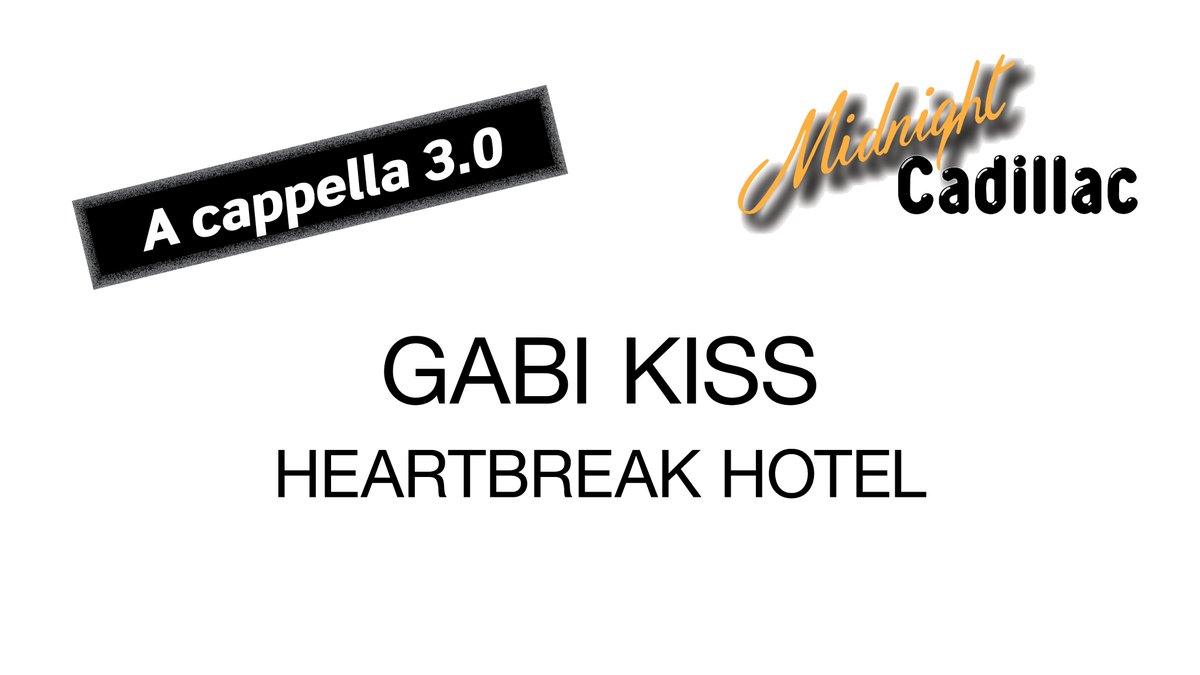 mid_cadillac's tweet image. GABI KISS Heartbreak Hotel (A cappella 3.0)
youtu.be/c7INZ46qepo
Written by Dieter Bohlen. 
Remastered by Midnight Cadillac. 
#midnightcadillac #gabikiss #cccatch #heartbreakhotel #dieterbohlen #acappella