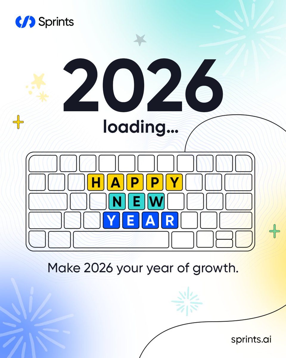 🎉 The countdown is on… 2026 is here!
Time to grow, try new things, and make 2026 YOUR year!

👉Let’s get started
sprints.ai

#NewYear2026 #السنة_الجديدة2026 #HappyNewYear2026