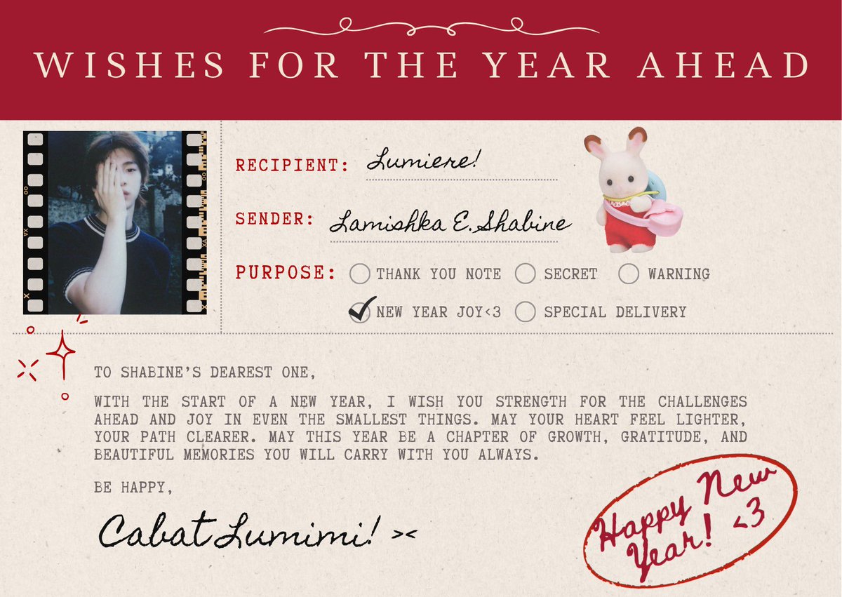 tenderush's tweet image. Shout out to Shabine for the sweetest postcard &amp;amp; heartfelt wishes! I’m so grateful to be surrounded by kind souls like you. May every hope you shared find its way back to you, multiplied. Hope the new year treats you softly. 🍀@casfernt