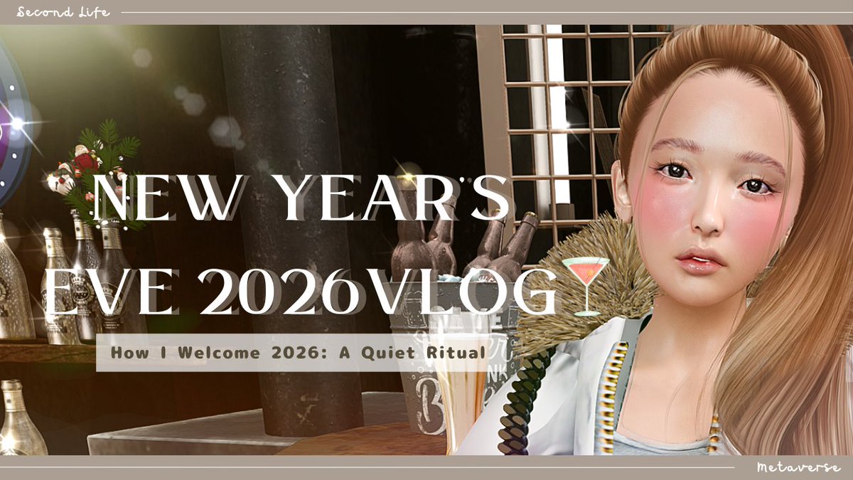 Tired of the Rush? The Luxury of Stillness: My New Year’s Eve 2026🎉| #Secondlife #セカンドライフ

Cheers to a bright and peaceful 2026.
少し早いですが明けましておめでとうございます🎍
私の今年の年越しはこんな感じでした😆

🎬youtu.be/FcrLr2DYE4A?si…

#YouTube #Metaverse #SL #大晦日