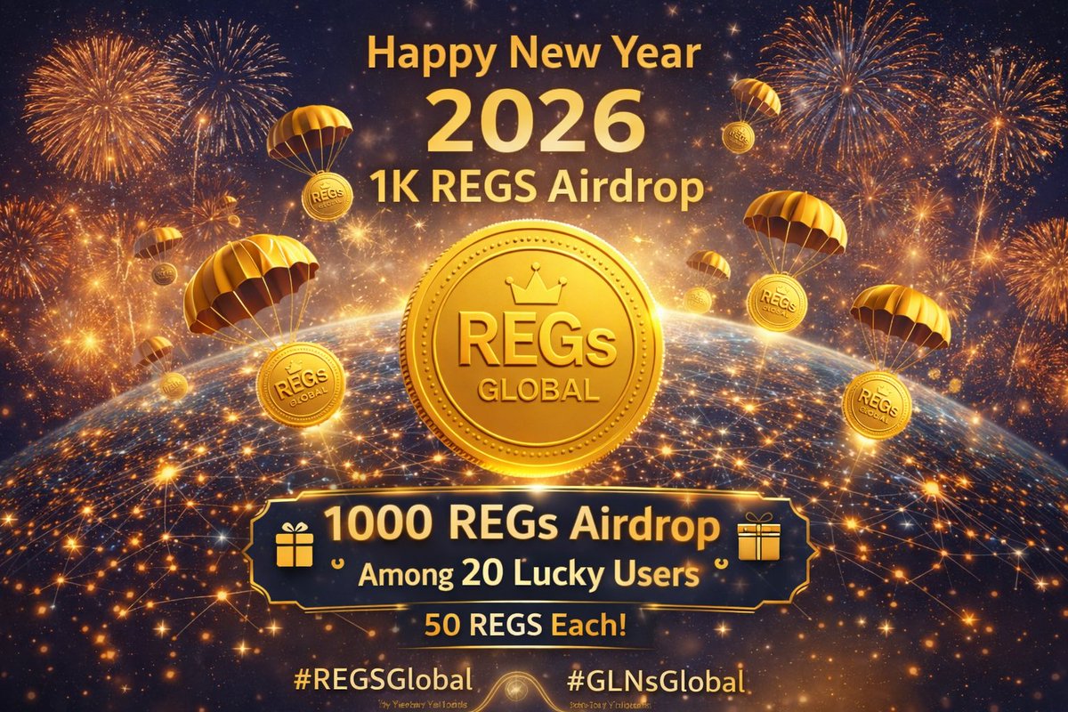 🎁2026 REGS 1000 AirDrop 🔥

🎉 Welcome 2026 with rewards! 🎉
Celebrate the New Year with 1k REGS Airdrop 🚀
20 lucky users will receive 50 REGS each.
Join, celebrate, and grow with REGS Global!✨💰
Follow,  Repost and drop wallet address. 
#SidraFamily
#REGS #GLNs
#AirLand
