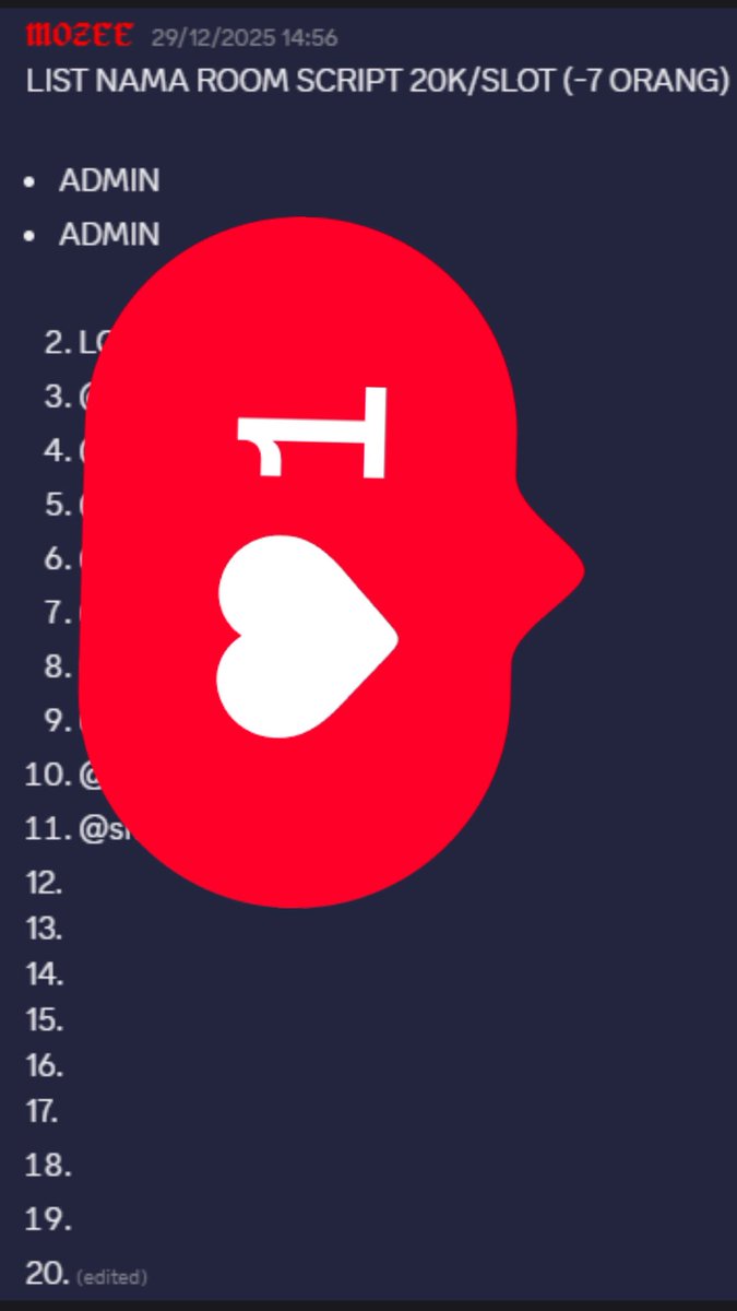 RainevVal's tweet image. LAST Slot server boost x8 berjalan 

Script room 19 Jam ++ 18K 
Non Script room 18 Jam ++ 16K

Minat Chat / Join DC 
FREE Secret tumbal