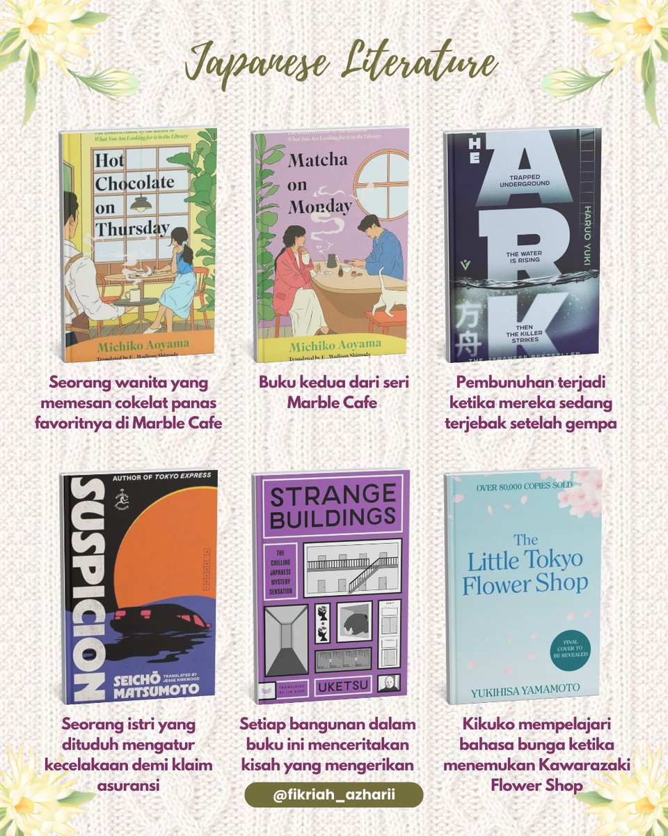 Lovaren_'s tweet image. 2026 J-Lit &amp;amp; K-Lit Releases I'm Excited For! 🇯🇵🇰🇷

Buku-buku karya penulis Jepang dan Korea yang akan terbit terjemahan bahasa Inggrisnya di tahun depan! 🎉

Aku kumpulin dalam satu postingan agar ingat pengin baca apa aja 👀

Lengkapnya mampir ke:
instagram.com/p/DS7Q7Euki3A/…