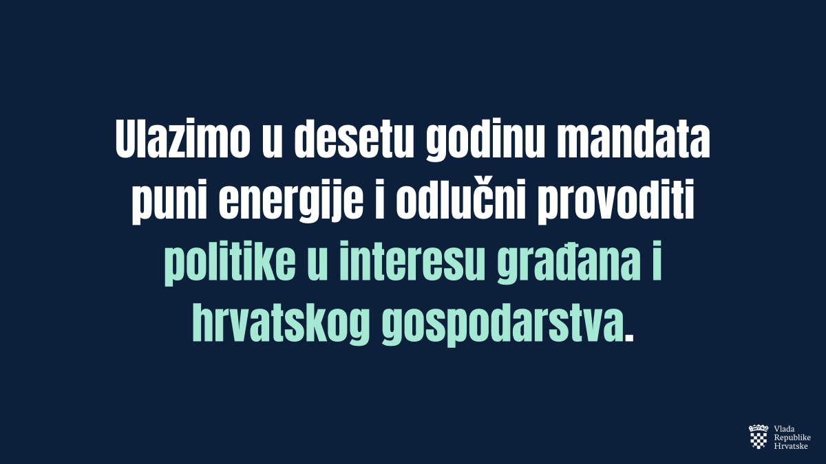 Na temelju pozitivnih makroekonomskih trendova, s optimizmom ulazimo u 2026. i 1️⃣0️⃣. godinu mandata naše <a href="/VladaRH/">Vlada Republike Hrvatske</a>, odlučni i dalje provoditi politike u interesu građana i 🇭🇷 gospodarstva.

Tri su ključna područja u 2026. ⬇️
1️⃣. Kvaliteta života građana
2️⃣. Uređenija i otpornija