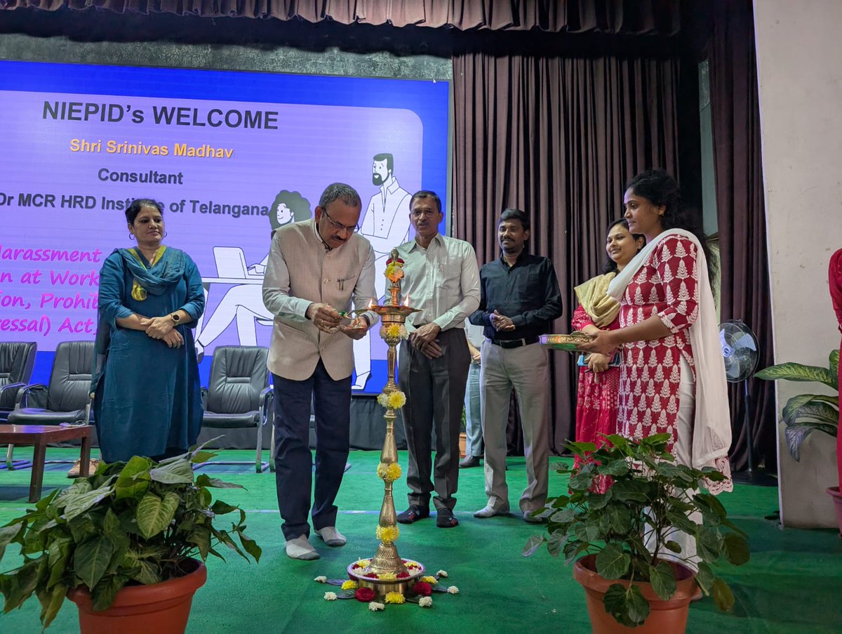 NIEPID's tweet photo. The Dept. of Rehabilitation Psychology organised an awareness programme on the POSH Act, 2013 on 31 Dec 2025. The session was led by Shri Srinivas Madhav, Judicial Officer, Andhra Pradesh Information Commission. https://t.co/i1uCesSMEW