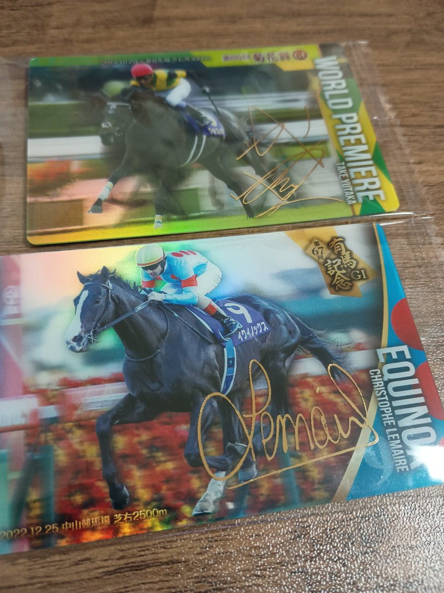 今年最後に #サラブレッドホースコレクション 🏇 サイン入りのルメール