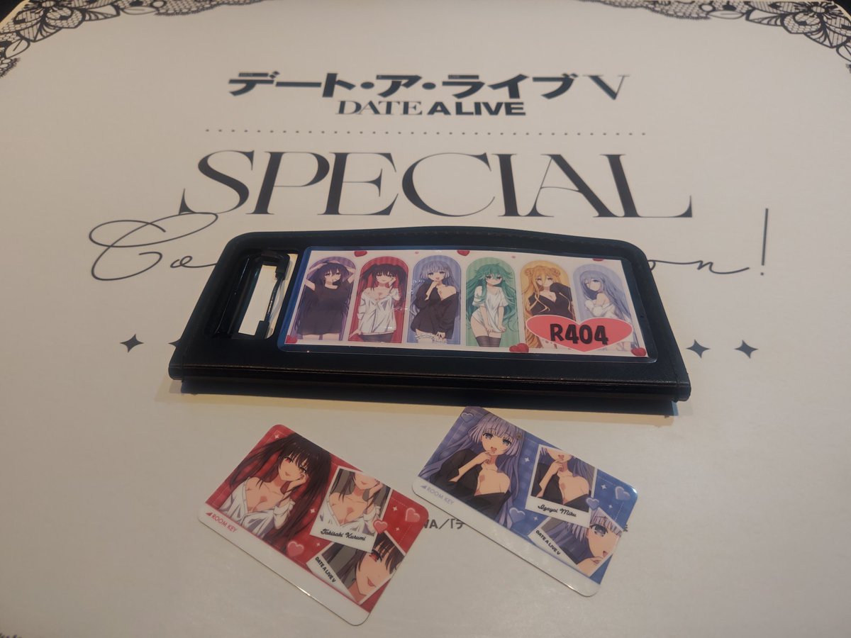 デート・ア・ライブ カラオケの鉄人 特典 ルームキー風カード 時崎狂三 2点 デート・ア・ライブ カラオケの鉄人 特典 ルームキー風カード 時崎狂三 2