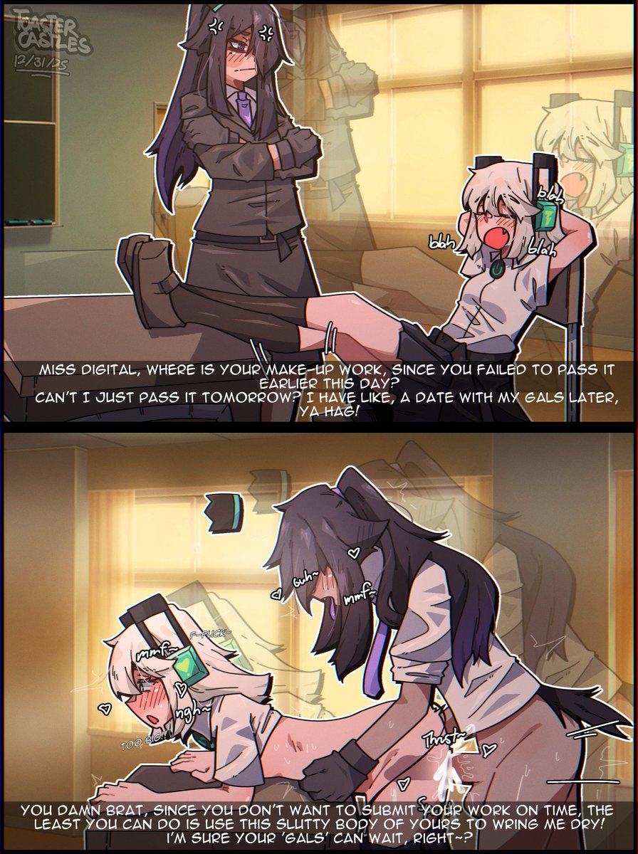 ToasterCastles's tweet photo. Punishment!!
A mischievous 2Koma with @Porforever 's Digitan!!
#rkgk #art #oc #ftnr https://t.co/c2bVcD288S