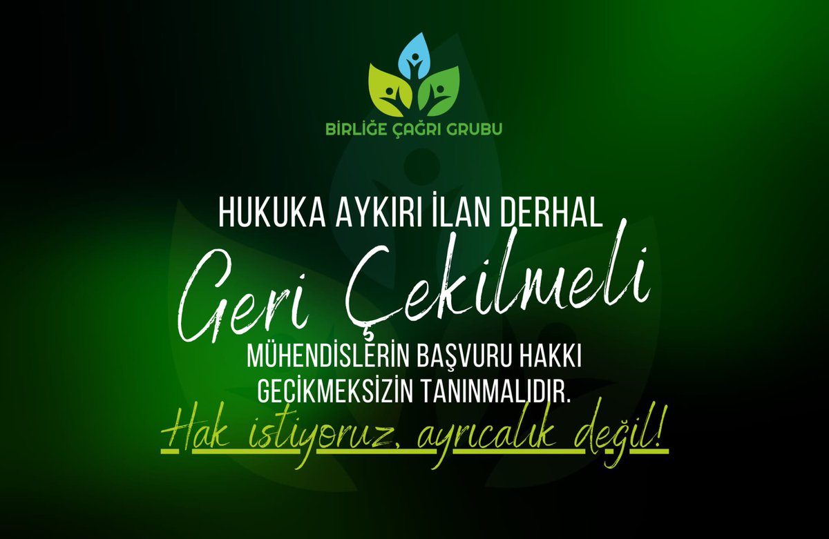 DKMP’de mühendislerin hakkı görmezden gelinemez!

Tarım ve Orman Bakanlığı, DSİ ve OGM’de tanınan müfettiş yardımcılığı başvuru hakkı, DKMP’de keyfi biçimde yok sayılmaktadır.

Bu durum açıkça hukuka ve eşitlik ilkesine aykırıdır.

Ormancılık meslek mensupları yok sayılamaz.