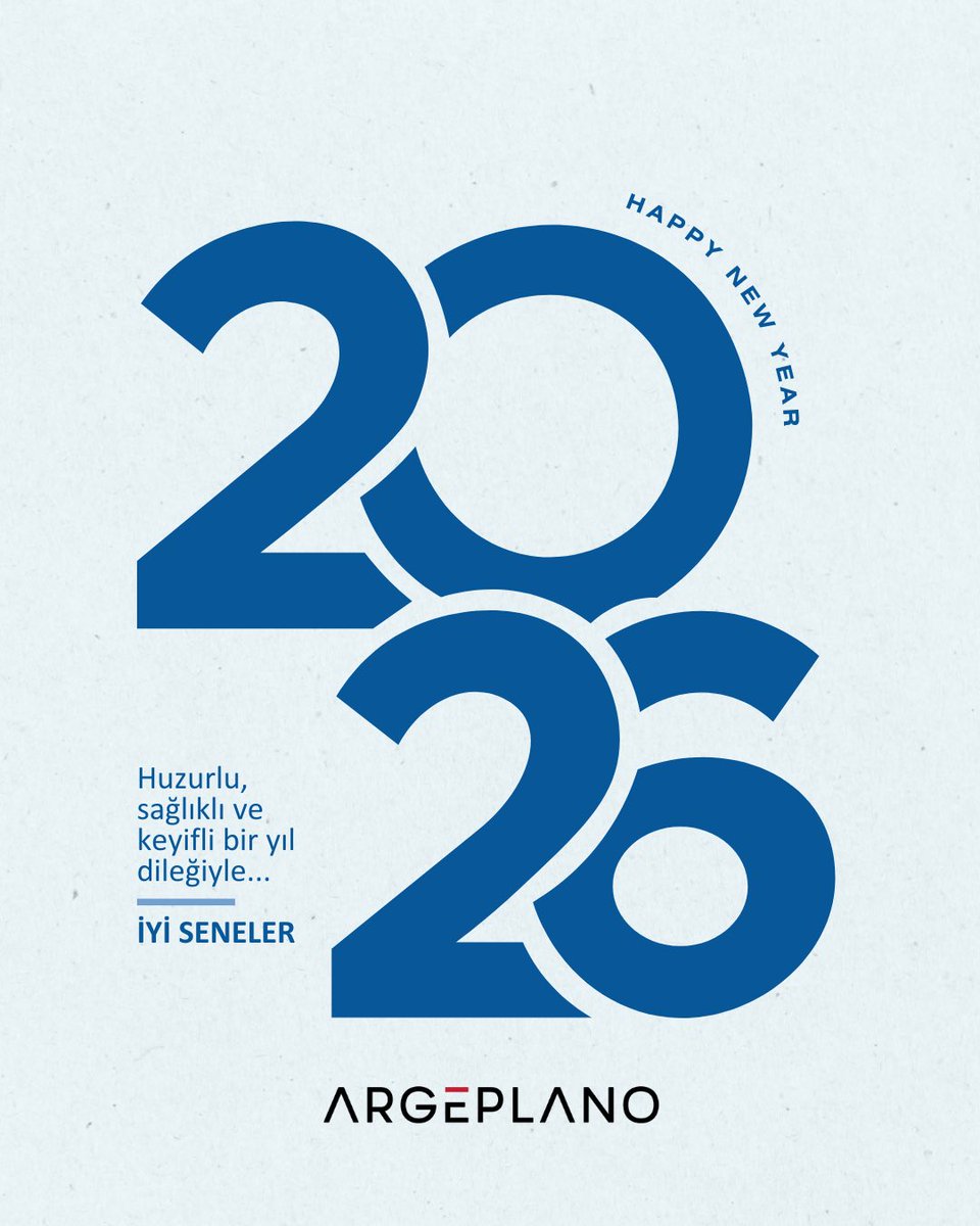Yeni yılın; sağlık, huzur ve başarı getirmesini dileriz. İyi seneler.