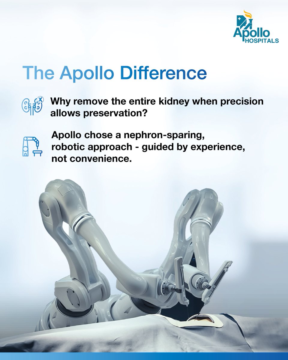 ApolloPune's tweet image. A milestone in kidney care. 

Robotic partial nephrectomy was successfully performed at Apollo Hospitals Pune. 

 #KidneyCare #RoboticSurgery #PartialNephrectomy #ApolloHospitalsPune #AdvancedHealthcare #SurgicalExcellence #MinimallyInvasive