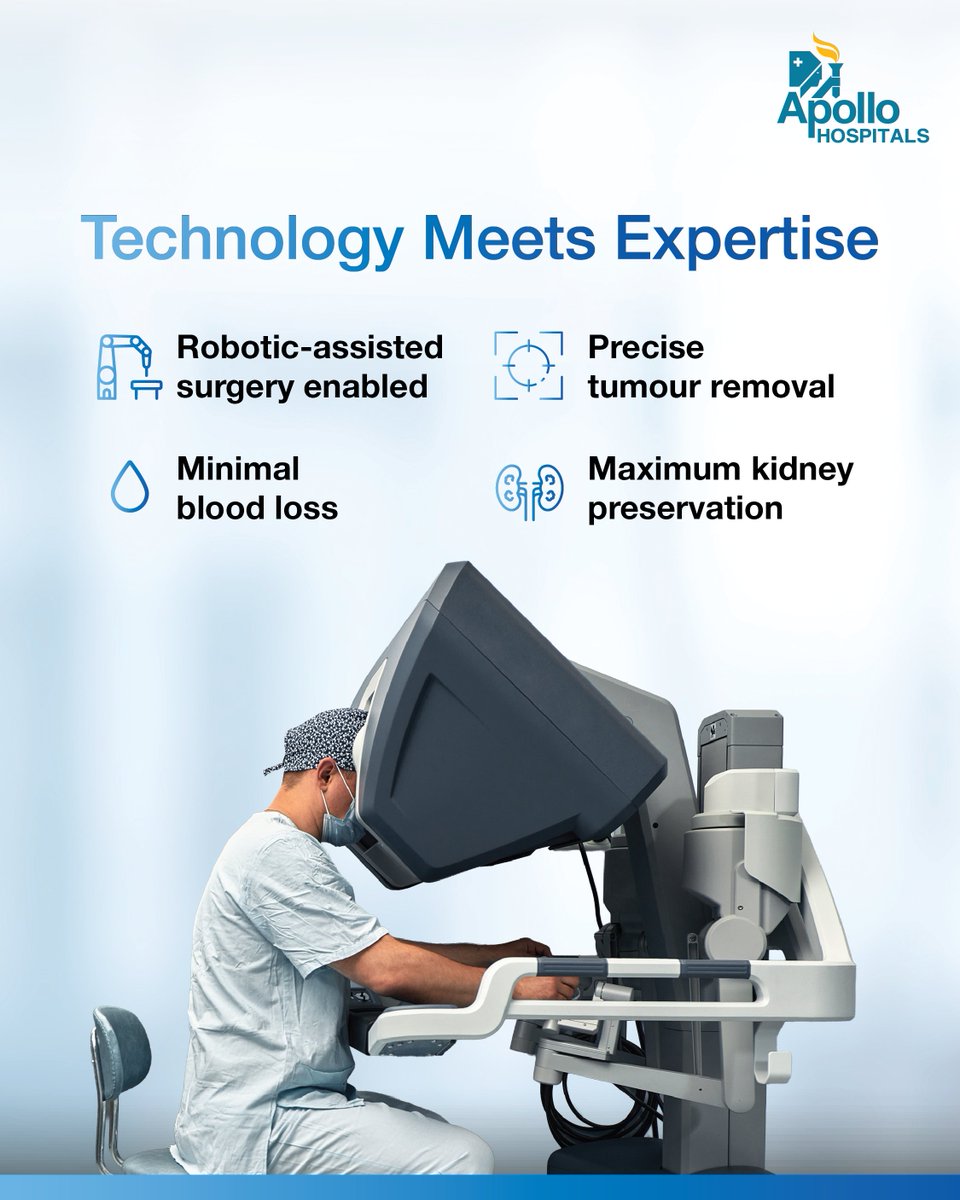 ApolloPune's tweet image. A milestone in kidney care. 

Robotic partial nephrectomy was successfully performed at Apollo Hospitals Pune. 

 #KidneyCare #RoboticSurgery #PartialNephrectomy #ApolloHospitalsPune #AdvancedHealthcare #SurgicalExcellence #MinimallyInvasive
