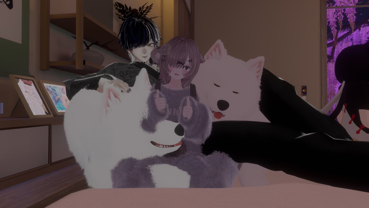 もふもふとイケメンに挟まれました、ありがとう🫧ྀི