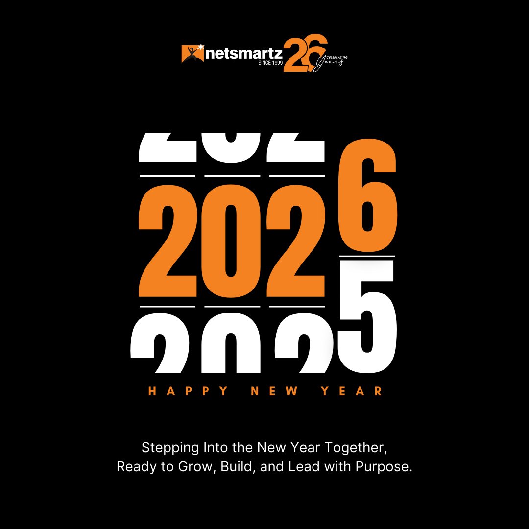 Stepping into 2026 with clarity, confidence, and purpose.

Happy New Year from all of us at Netsmartz.

#Netsmartz #Lifeatnetsmartz #HappyNewYear2026 #BuildingWithPurpose #FutureReady