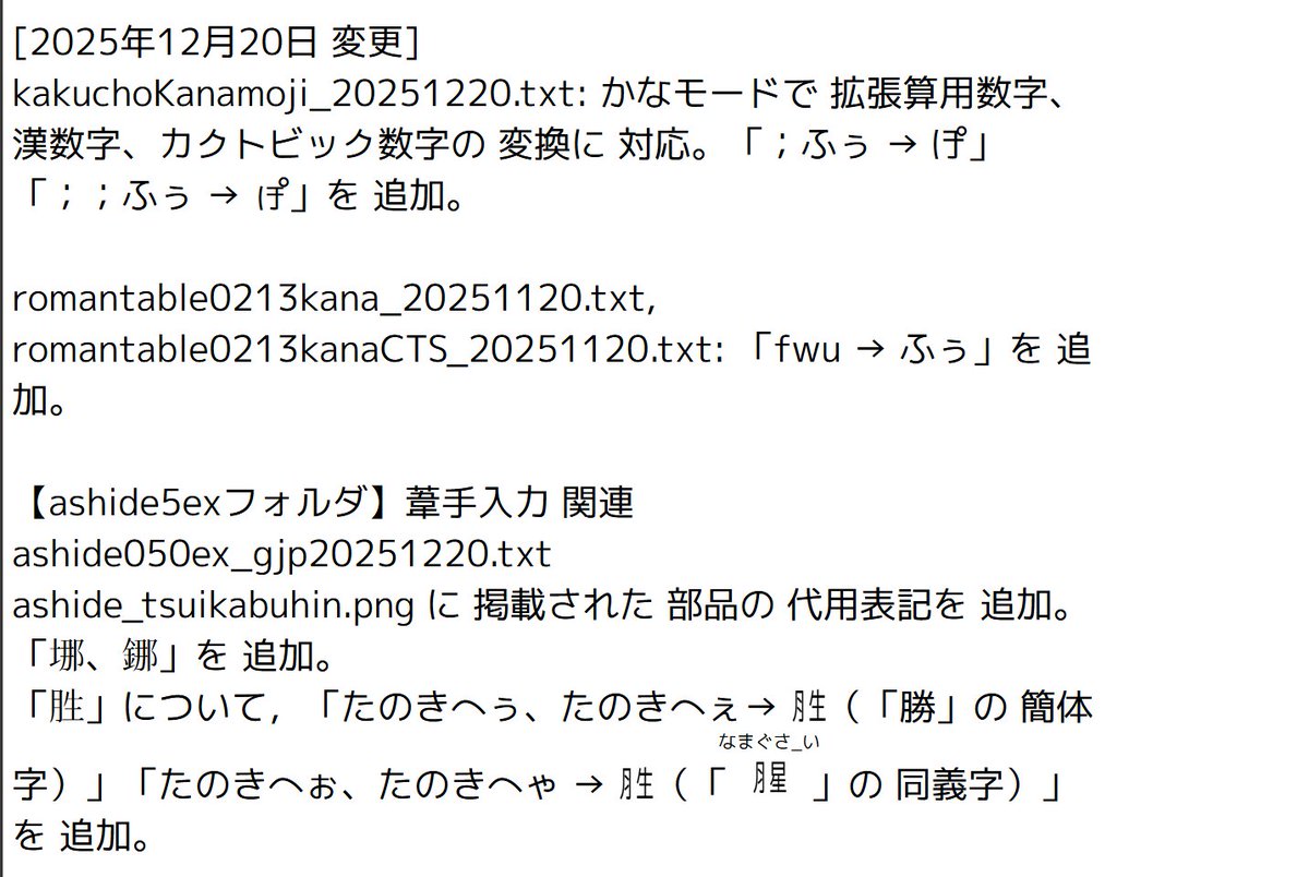 toracatman223 SokeToraDic_20251231 日本語モード: 「z → ¥」「x
