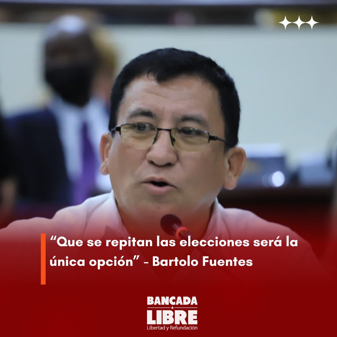 El diputado <a href="/BartoloFuentes/">Bartolo A. Fuentes</a> manifiesta que, la única vía para reconocer resultados, es que se repitan las elecciones.