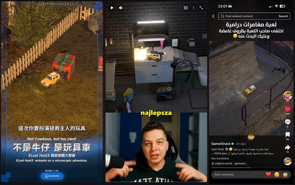 gestLTstudio's tweet photo. It feels strange seeing reels about my game in so many different languages... After my trailer was featured on the IGN channel, a lot of videos about my game started appearing in different languages.
Happy New Year to everyone!
#indiegames #gamedev #losthost #steam #wishlist https://t.co/TSrz18aj1H