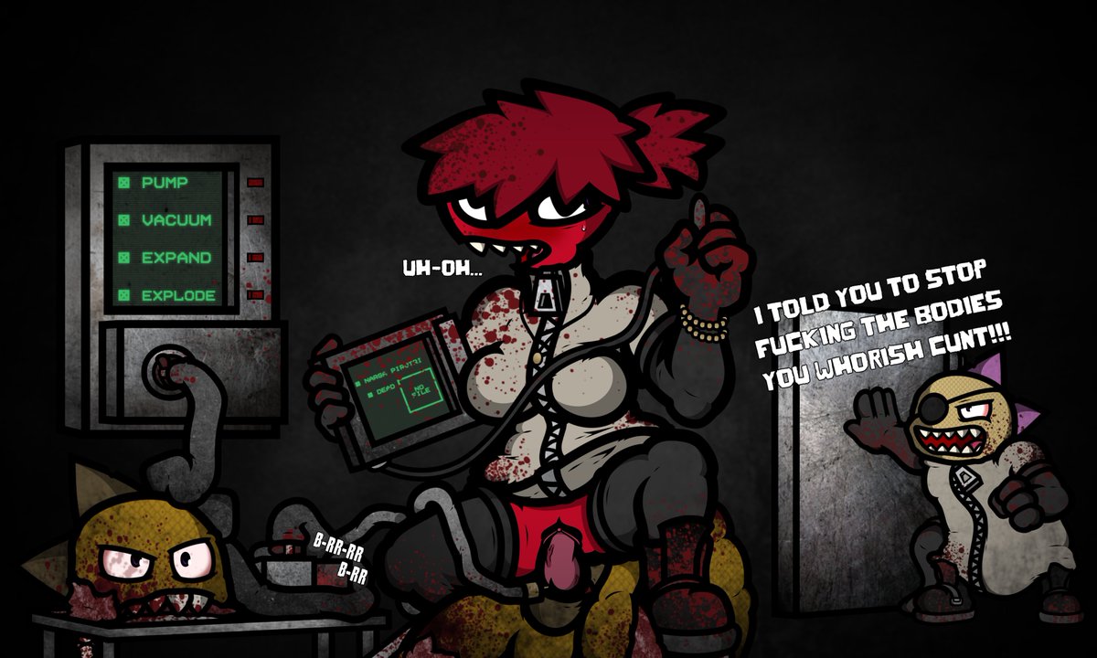 yet another commission for <a href="/monkeygat/">ALTERDNOTHING</a> involving my own OCs, nurse abbie should never be left alone during morgue duty at the hospital