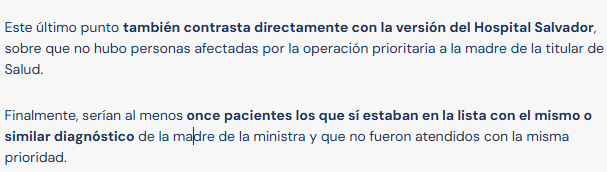 Se complica la ministra Aguilera. Se postergó atención a un paciente y además habían once pacientes antes de la madre de Aguilera con el mismo diagnóstico, pero la madre de Aguilera fue operada primero