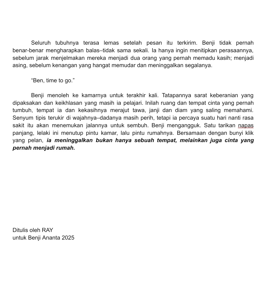 notxpoisoned's tweet image. Aku melangitkan tentang kita,
Namun semesta menciptakan 𝗺𝘂𝗮𝗿𝗮 𝘆𝗮𝗻𝗴 𝗯𝗲𝗿𝗯𝗲𝗱𝗮.