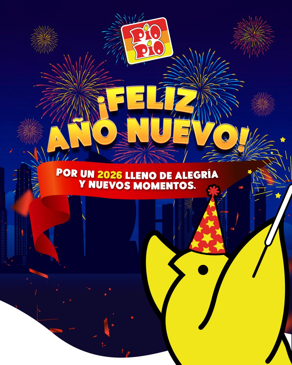 Gracias por dejarnos ser parte de tus días. Que el 2026 esté lleno de momentos que nos unan aún más.💛🎇​

¡Feliz Año Nuevo! 🥂​

#PioPio #SaborPanameño #AñoNuevo2026​
#LoMío #Panamá #PíoPíoLoMío
