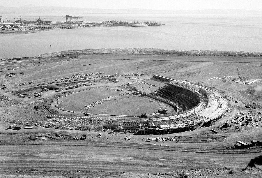 Candlestick Park under construction March 4th 1959. Did you ever see a game at Candlestick Park?