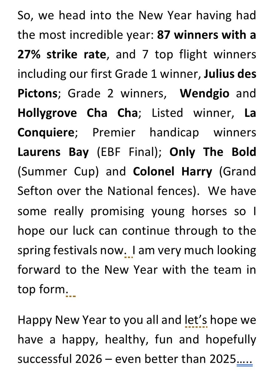jamiesnowden's tweet image. Incredible year for #JamieSnowdenRacing 87 #winners in 2025. Thank you @Alexwalters89 @GavinSheehan92 @Joe_Anderson17 @izzi__ryder @BetVictor @TMBloodstock &amp;amp; all our fabulous #TopTeam at #FollyHouse @LambournGallops our wonderfully loyal owners, &amp;amp; above all our incredible horses.