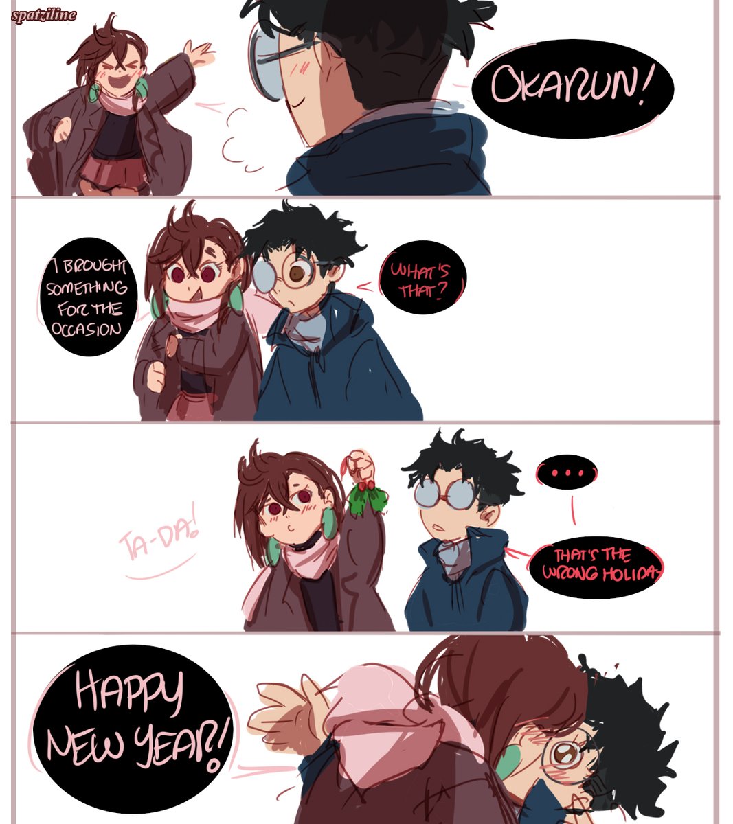 Momo and Okarun's new tradition or something. Happy New Year!! #dandadan #momokarun