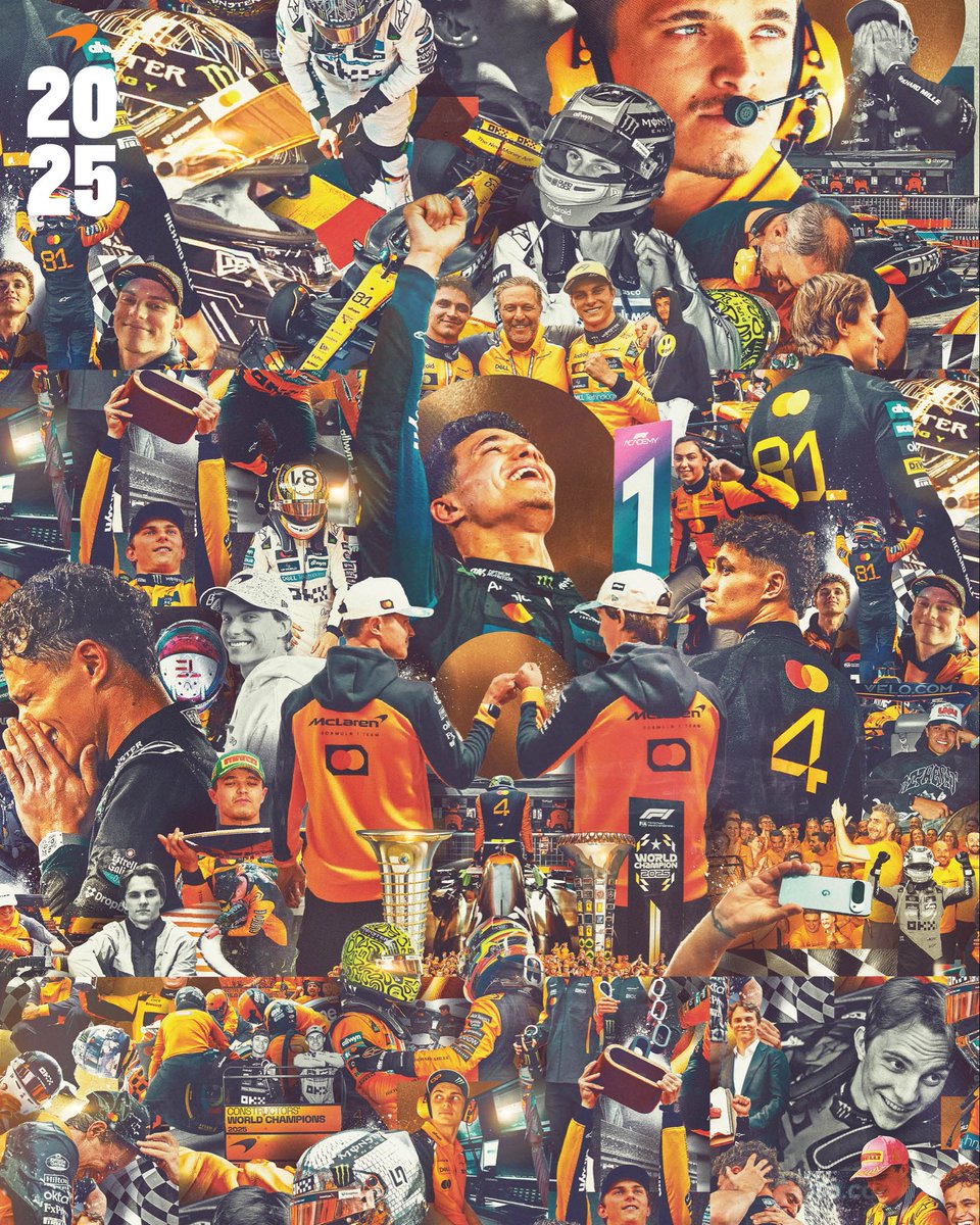 McLarenF1's tweet image. A year we’ll remember forever. Thank you, 2025 🧡

#McLaren