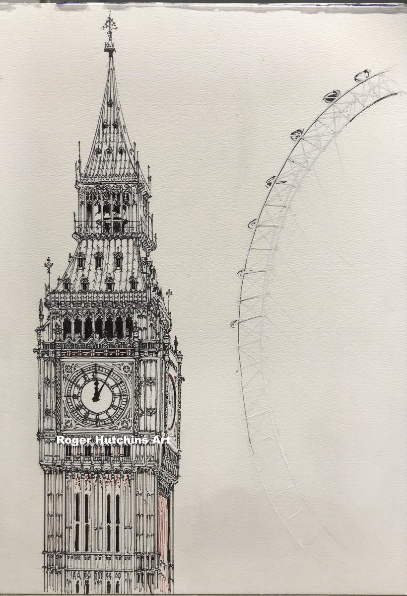 RogerHutchinsI1's tweet image. Happy New Years' Eve everyone. I wanted to share these 'stages' illustrations with you.  Painted in Watercolour, Acrylic and Pastel.  #NewYearsEve2025 #newyear  #bigben  #newyearscountdown  #londoneye  #artistsonX  🍾 👨🏼‍🎨 🎆 🎇