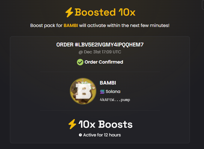 The_DexVault's tweet photo. 10x Boost funded by community! This $BAMBI  would not let his mom get shot by a hunter, he would have been a hunter of hunters. If there is no happy vibes in vicinity just look at that mutt he is the spirit of christmas chill!

#DexVault voofs you happy new bark.

#BAMBI
4kAFtWjyzrpx6E7TFVhcVKKDEsxc8H3uYtg7dTnXpump