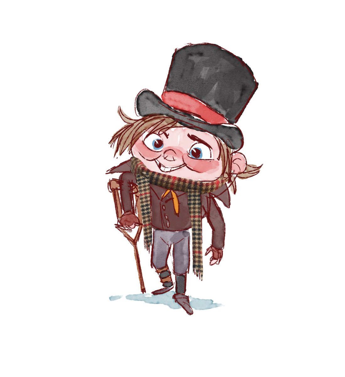 JustinRunfola's tweet photo. I forgot to post these Tiny Tim sketches I did over my Chritsmas time last week, happy belated Holidays all! #achristmascarol #characterdesign https://t.co/yP1QAOOGfG