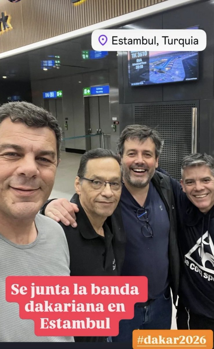 Rumbo a Arabia Saudita para cubrir otro <a href="/dakar/">DAKAR RALLY</a>. Dejamos atrás Estambul, la última escala junto a <a href="/RoBerasategui/">Roberto Berasategui</a>, <a href="/betorodriguezok/">Beto Rodriguez 🍀</a> y Marcelo Carballar. Feliz 2026 para todos. Lo mejor, de corazón. Fuerte abrazo.