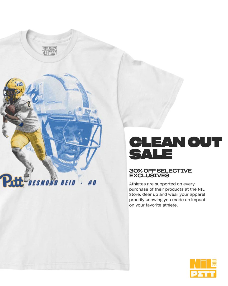 NILStorePitt's tweet image. It's time for the new year! 

30% End of Year Clean Out Sale on Select Exclusive Releases! Shop at the Pitt NIL Store today.

🔗nil.store/nil/collection…

#H2P